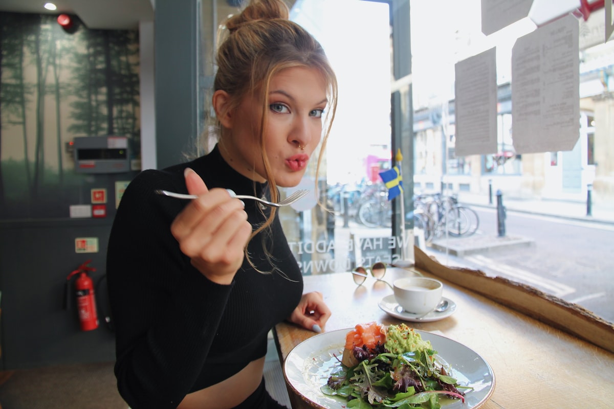 Healthy nutrition plate for women